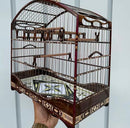 GAIOLA ARTESANAL PREMIUM — CLÁSSICA EM MADEIRA MARCHETADA